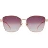 GUCCI Original Design Metallic Crystal Butterfly Sunglasses Unisex Couple Rose Gold