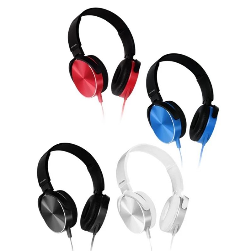 Wired Headphones Bass HiFi Over Ear Headset Earphoned Stereo Noise Cancelling