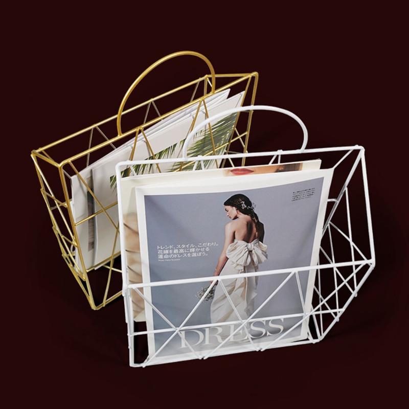 Exquisiter Zeitschriften-Organizer-Halter aus Eisendraht mit robuster Aufhängehalterung, hochbelastbarer Eisen-Akten-Buchhalter, Wandornament