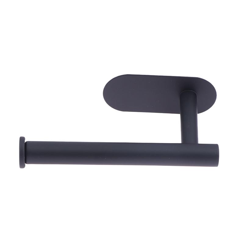 Universal Home Kitchen Bathroom Storage Stand Self Adhesive No Punching Towel Holder Stainless Steel Toilet Roll Paper Holder чёрный