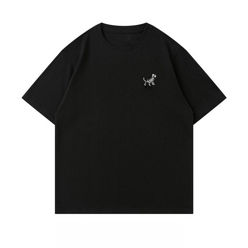 2025 New Casual Short Sleeve T-Shir Print Cotton Regular Fit Round Neck Breathable Loose Unisex Tee Men Women Clothing