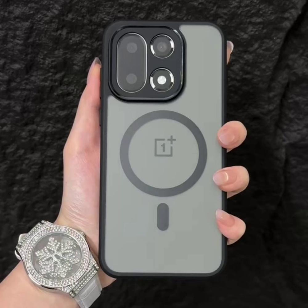 Matte Wireless Charge Magnetic Phone Case For OnePlus 15 13 13R 13S 13T Nord 5 CE 5 Ace 5 Pro For Magsafe Bumper Non-Slip Cover