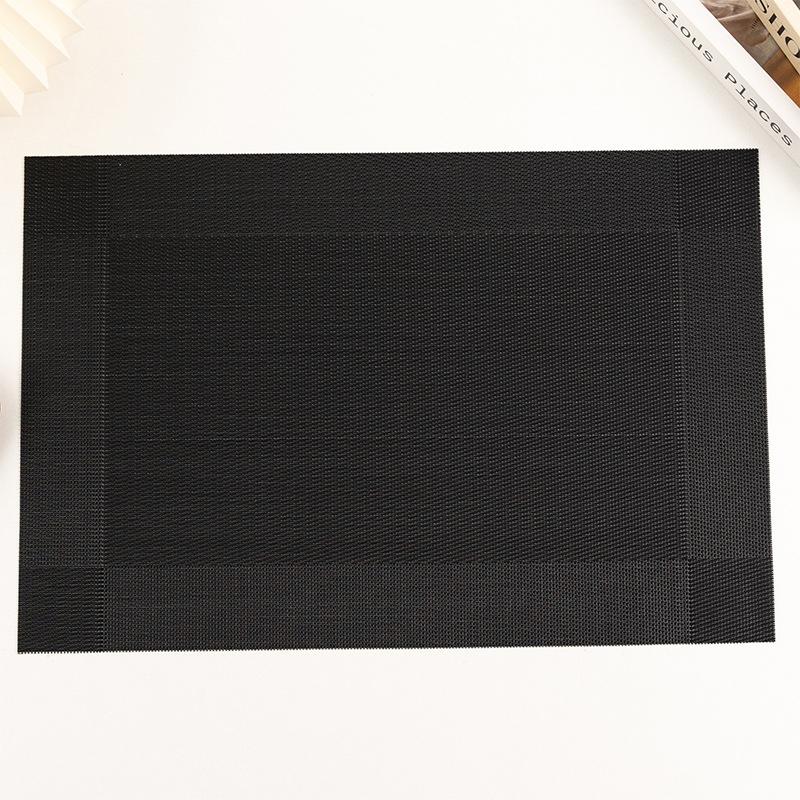 Place Mats Washable Easy To Clean Vinyl Dining Table Pads Durable PVC Weave Table Mats for Camp Party Hotel Home Decor