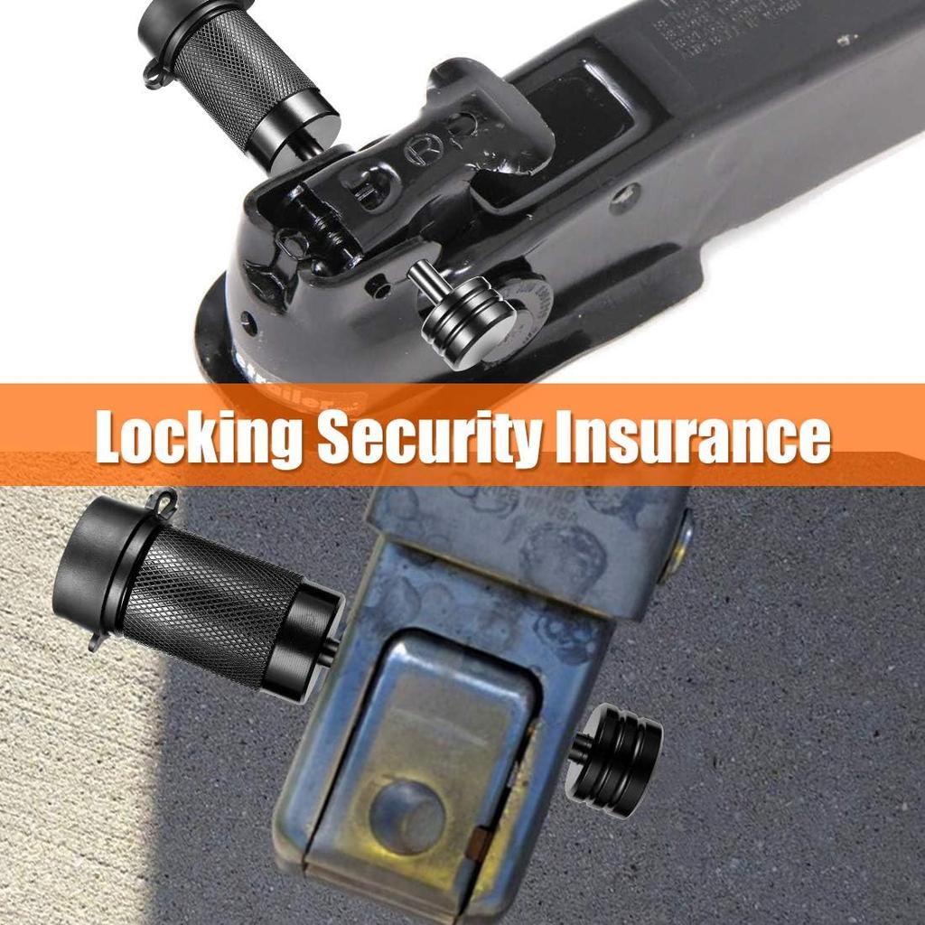 CZC AUTO Trailer Tongue Coupler Lock, Dia 1/4 Inch, 2-1/2 Inch Span Fits Latch-Type Coupler For Towing Boat Truck RV Car Trailer