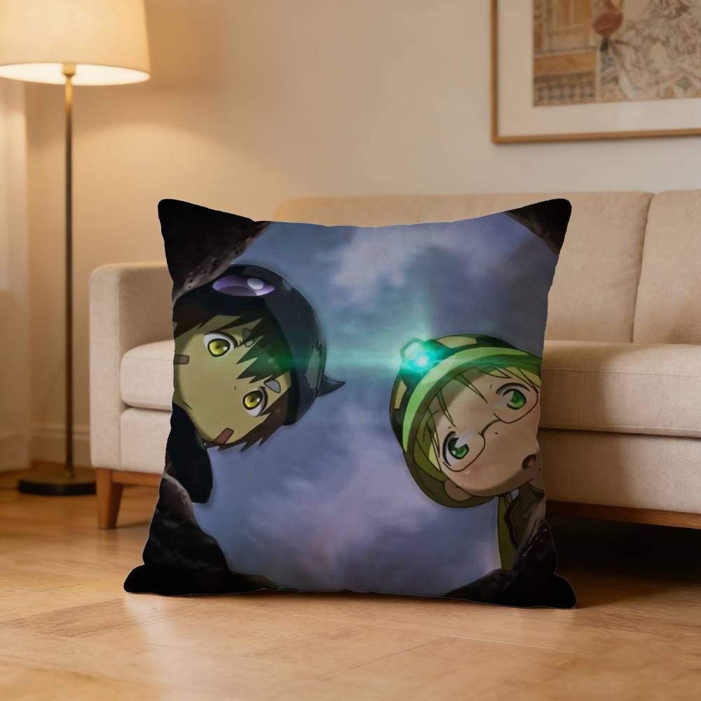 Anime MMade In Abyss Pillow Case Pattern Printed Pillowcase For Living Room Sofa Cushion Cover