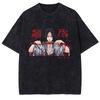 BLEACH T Shirt Manga Kurosaki Ichigo Print Tshirt Men Unisex Clothes Vintage Washed Streetwear Short Sleeve Cotton Tee Shirt