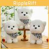 Bichon Triangular Scarf Frise Plush Toy Cute Stuffed Animal Doll Gift Birthday