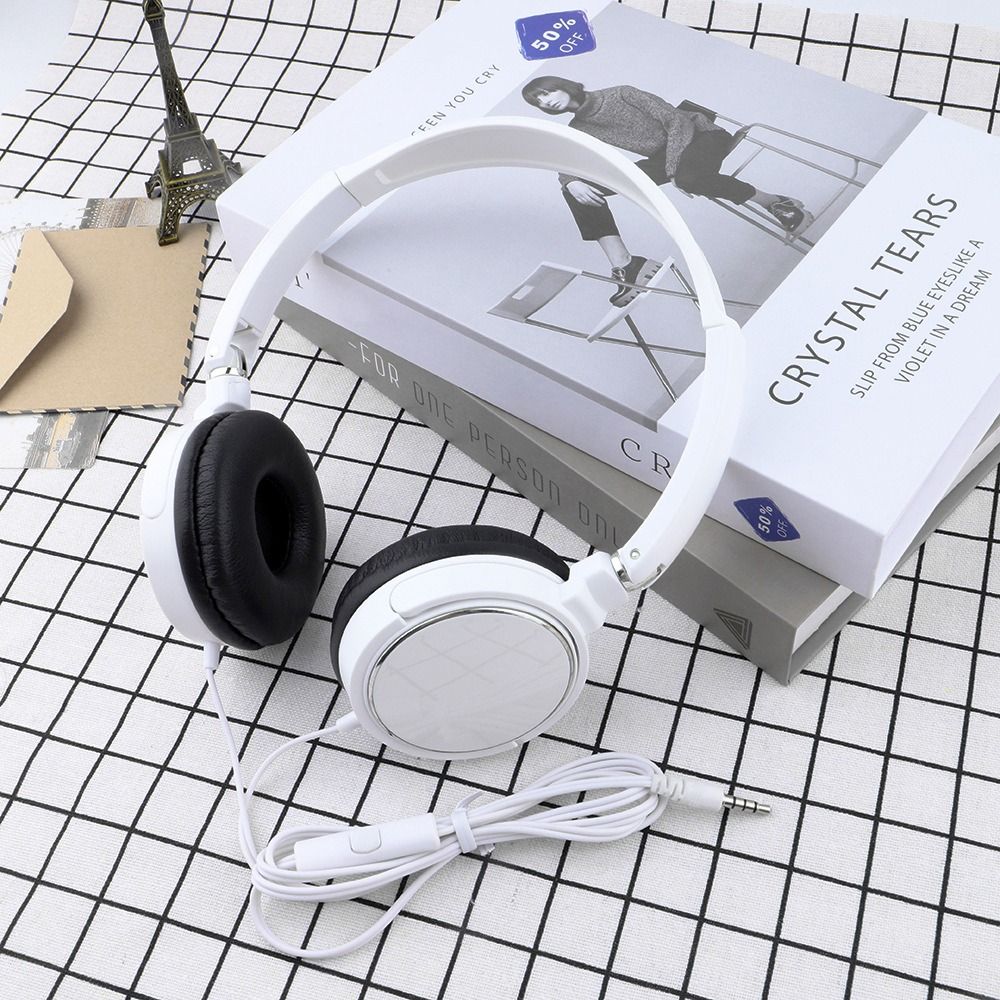 Soft Ear Pads Wired Headphones Lightweight Computer Headphones Head Mounted Earphones Computer Use
