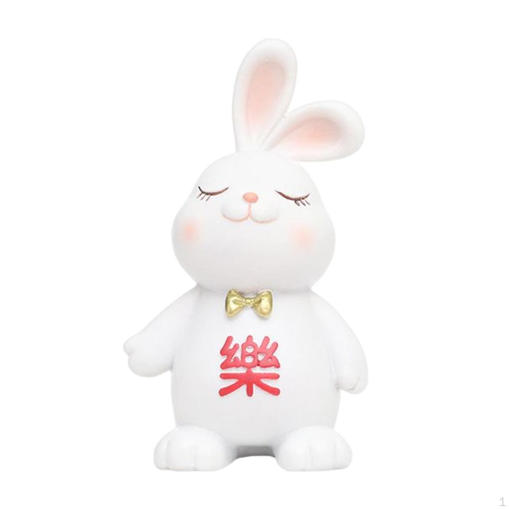 Statue Weddings Animal Sculptures Collectible Figures Miniature Bunny Resin Figurines for Home Shelf