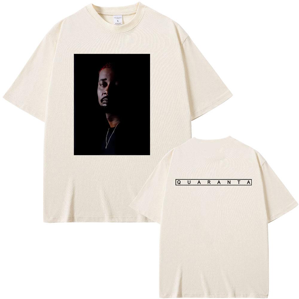 Rapper Danny Brown Quaranta Album Graphic Tshirt Men Women Hip Hop Fashion Oversized Short Sleeve T Shirt Male Pure Cotton Tees