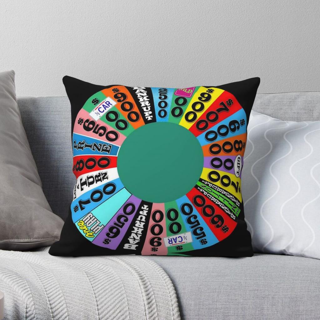 Wheel Of Fortune Wheel Prizes Pillowcase Polyester Linen Velvet Creative Zip Decorative Throw Pillow Case Room Cushion Cover