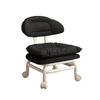 Multi-Functional Soft Padded Chair with Casters: Universal Sofa Chair, Small Stool, and Shoe Changing Seat.