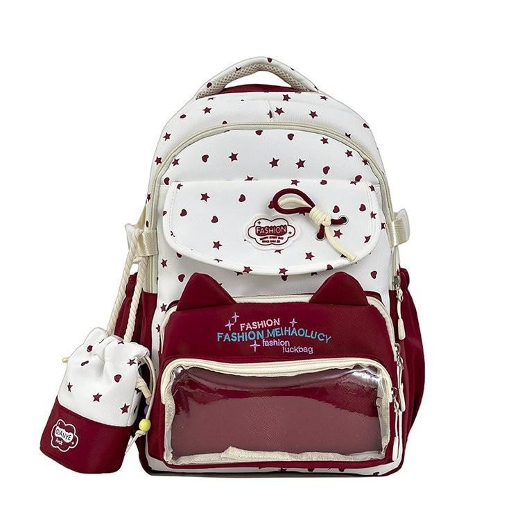 Schoolbag cute star cat junior high school student schoolbag high school large capacity student backpack small fresh girl pain bag baby bag