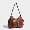 Casual Large Capacity Handbag 2024 New Autumn Winter Vintage Stylish Motorcycle Multi-Pocket Shoulder Bag Tote Bag