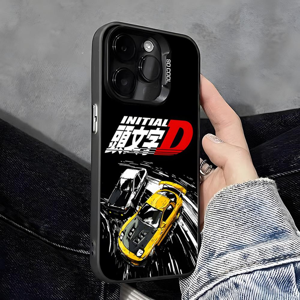 

Hot Japanese Anime I-Initial D Phone Case For IPhone 17 Pro Max 16 Pro Max 15 14 13 11 12 Mini Xs X Xr 7 8 Plus Se Color Silver iPhone XS Max