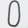 New Street Trendsetter: Double Row Full Diamond Alloy Hip Hop Cuban Chain Bracelet Necklace, 12.5mm, European & American Style.