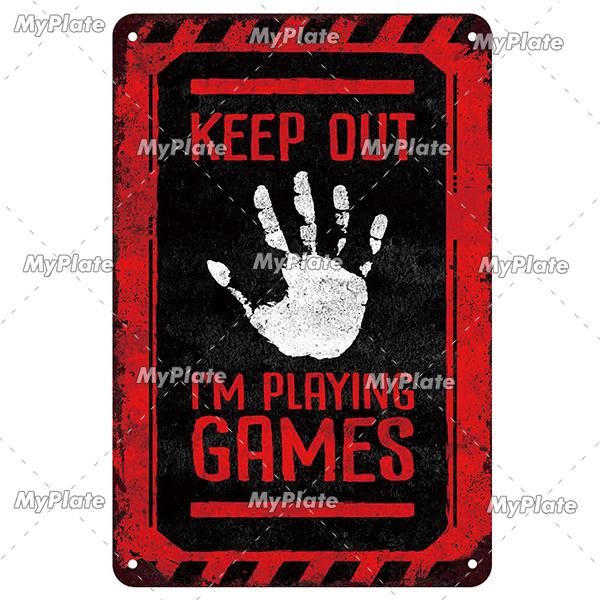 

[MyPlate] Vintage No Game No Life Ретро Плакат Металева табличка Олов яна табличка Настінні ремесла Декор для домашньої кімнати Табличка Декорація Подарунок 20x30cm