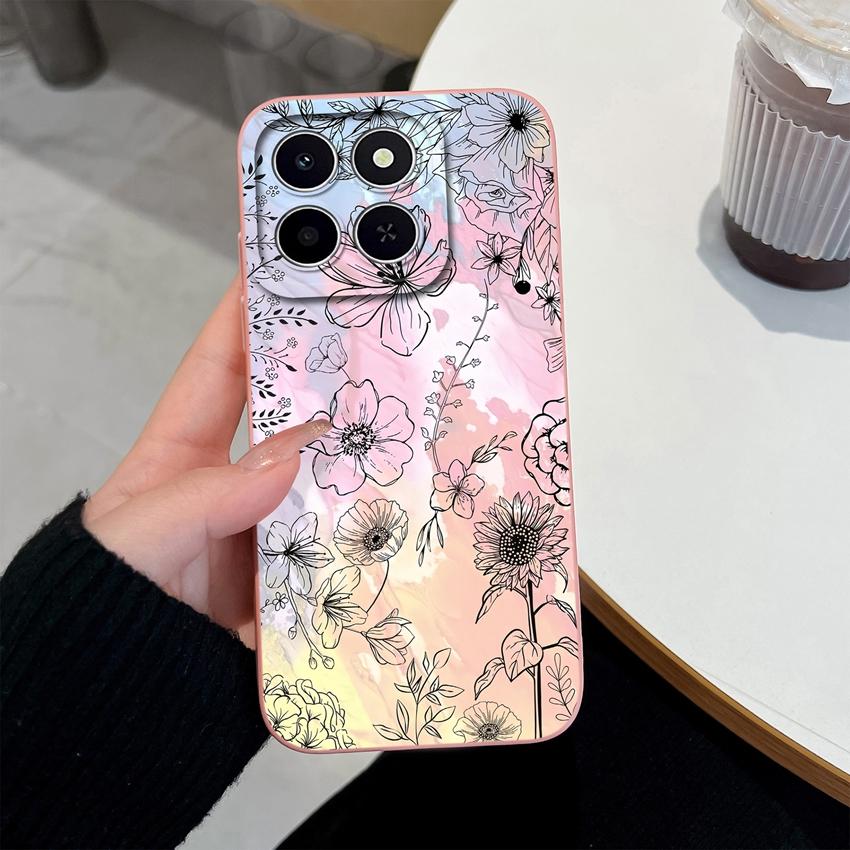 For Honor X6c X6d X5a X5c X6a X7a X8d X9d X8c X7 X8 X6 Phone Case Pretty Flowers Patterns Lightweight Soft Silicone Cover For Honor Protective Housing