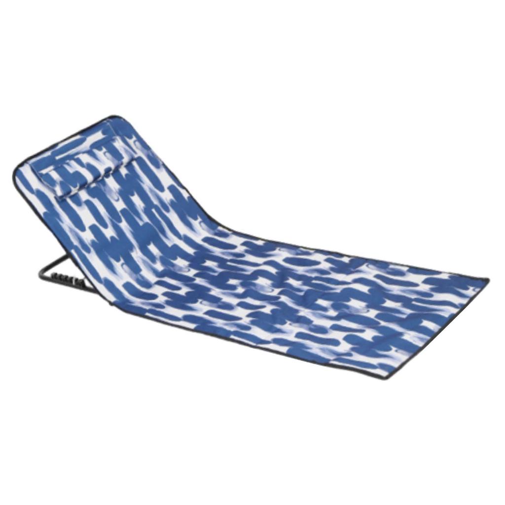 Folding Beach Chair With Adjustable Seating Dual-Purpose Beach Mat Outdoor Portable Single Leisure Chair Lightweight Portable
