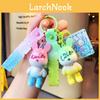 Adorable Resin Cartoon Bunny Keychain Colorful Gradient Rabbit Key Ring Accessory