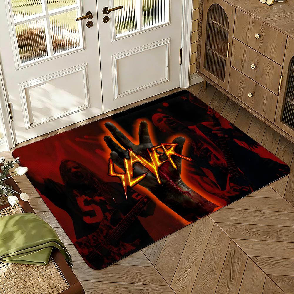 Rock Music Floor Mat Soft Thickened Absorbent Non-Slip Bedroom Living Room Door Mat Home Decor Flannel Rugs