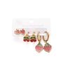 Strawberry Cherry Titanium Steel Earrings - Women's Sweet Versatile Jewelry