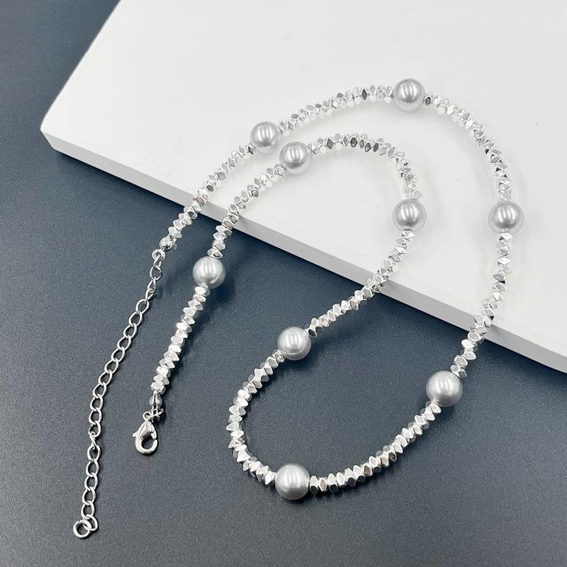 Beaded Necklace Shining Broken Silver Long Sweater Chain, High-End Swarovski Necklace Jewelry