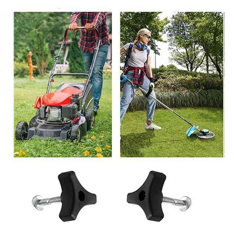 A96I-10 Set Triangle Handle Bar Wheel Knob And Bolt Fasteners Replacement For Lawn Machine Lawn Mower Accessories