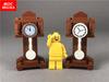 2sets/lot MOC Bricks DIY Family Grandfather Clock Action figure Educational Building Blocks Gifts Dolls Toys for children