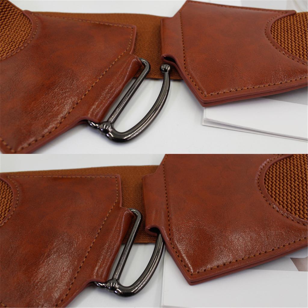 Female PU Wide Waist Belt Fashion Elastic Corset Belt Universal Elastic Belt Coat Decorative Accessories Dress Waistband