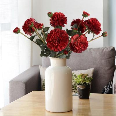2 Stück künstliche Dahlienblüten künstliche Dahlienblüten Dahlien-Seidenblumen mit Stielen für Heimdekor Innenbereich Hochzeit Brautparty Partydekoration