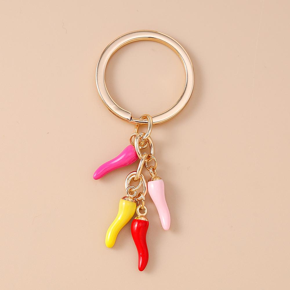 Cute Simulation Chili Keychain Women Girls Pepper Key Ring Pendants for Handbag Decor DIY Handmade Key Chain Jewelry Gifts