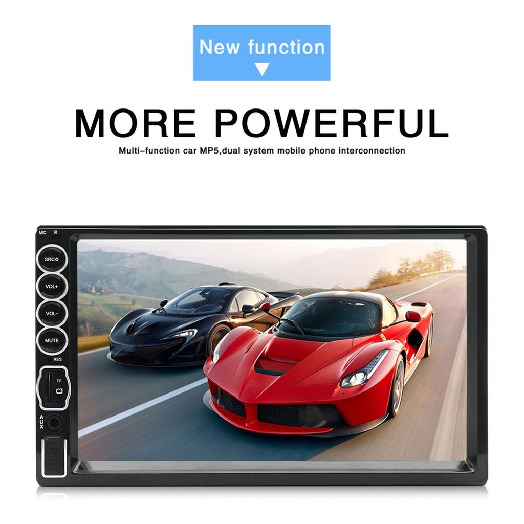 Upgraded Multimedia Car Stereo LCD Bluetooth-compatible Audio & Hands-Free Calling Built-in Microphone for Automotive