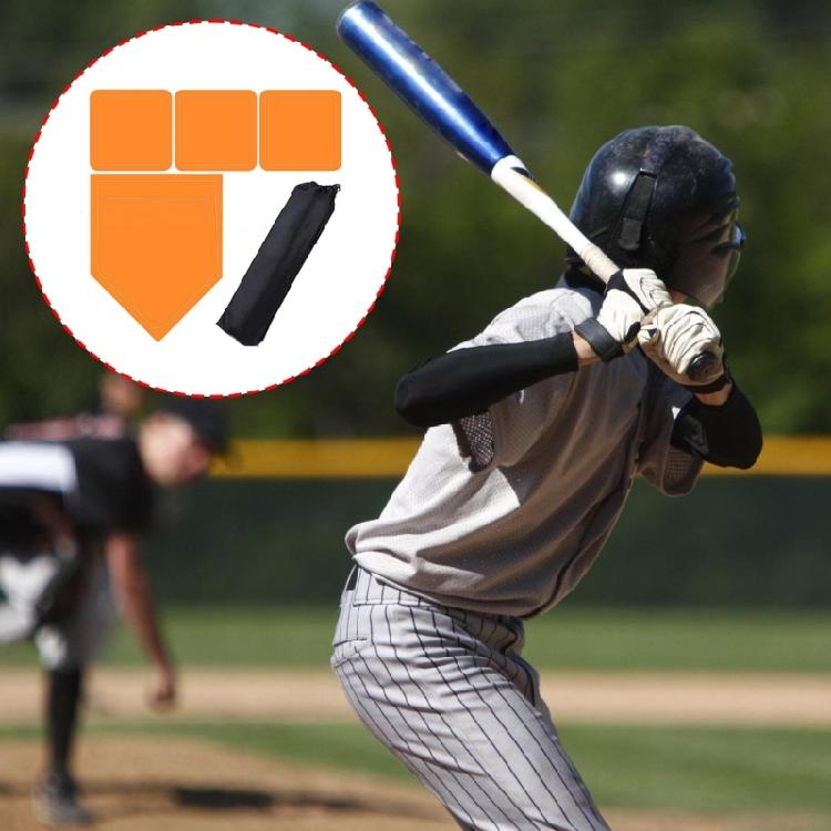 Gumová Baseballová a Softbalová Základna Sada Cvičební Domovská Deska s Přenosným Pouzdrem pro Kickball Hru na Zahradě Snadné Použití