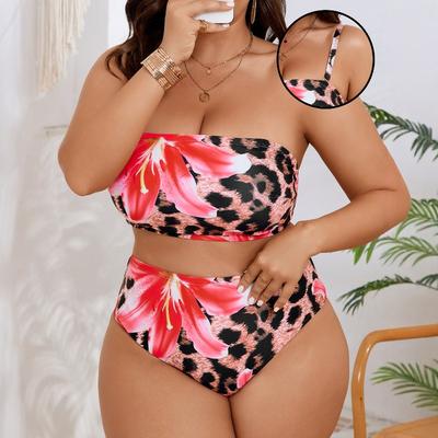 2026 Büyük Beden Kadın Yüksek Bel Bikini Mayo Takımları, Kadın Mayo & Giyim