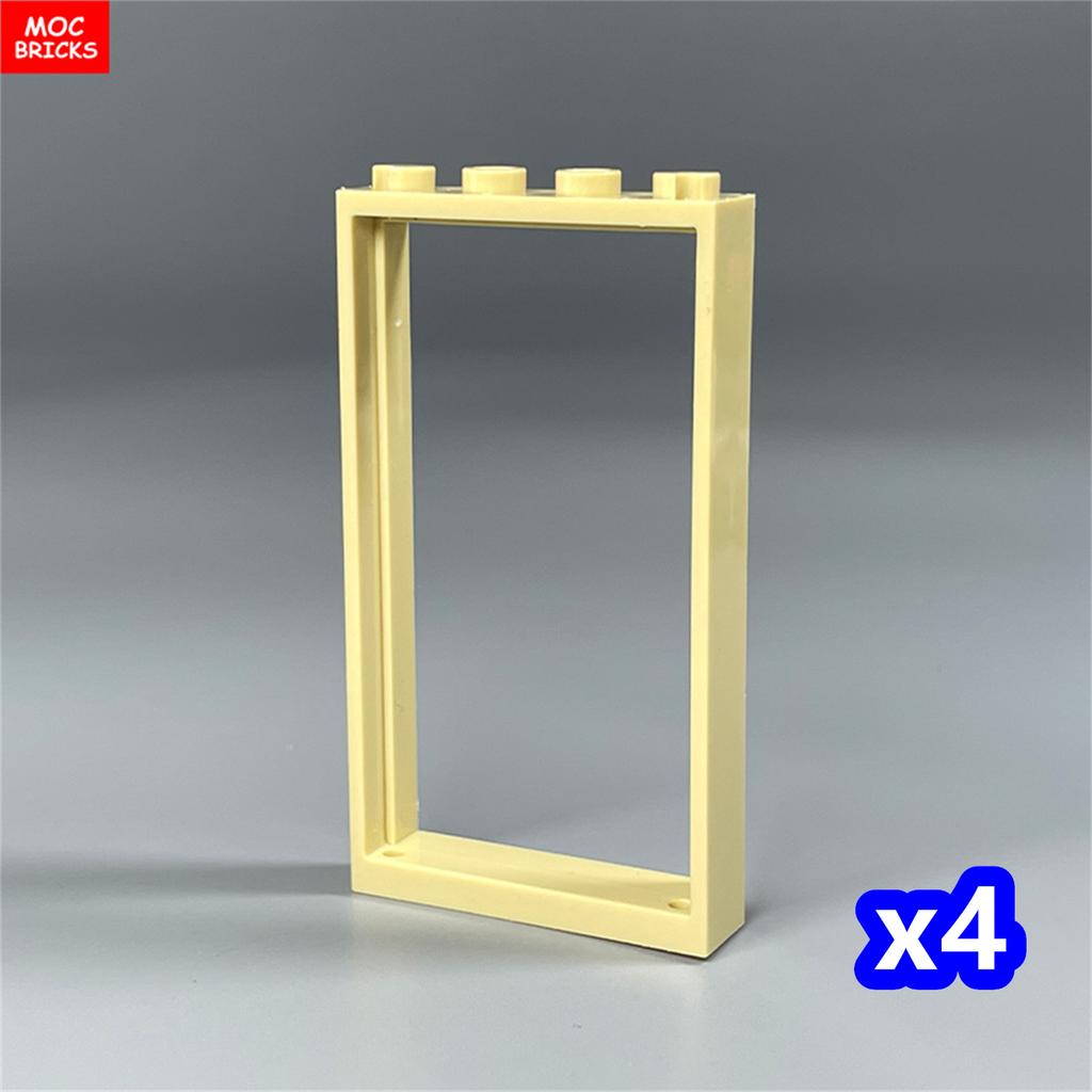 MOC Bricks Door 1x4x6 Window Fence Gate DIY Garden House Architecture Accessories Building Blocks Children's Toys