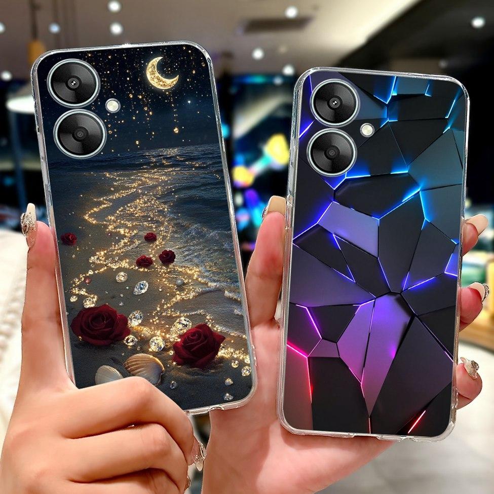 Clear Casing For Redmi 13C 13R 5G Cover For Redmi 13C 5G Case Luxury Butterfly Love Fashion Flowers Cool Cute Cartoon Painted