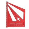 3D Multi Angle Measuring Ruler Woodworking Layout   Tool 22.5‑90 Degree Protractor Aluminum Alloy