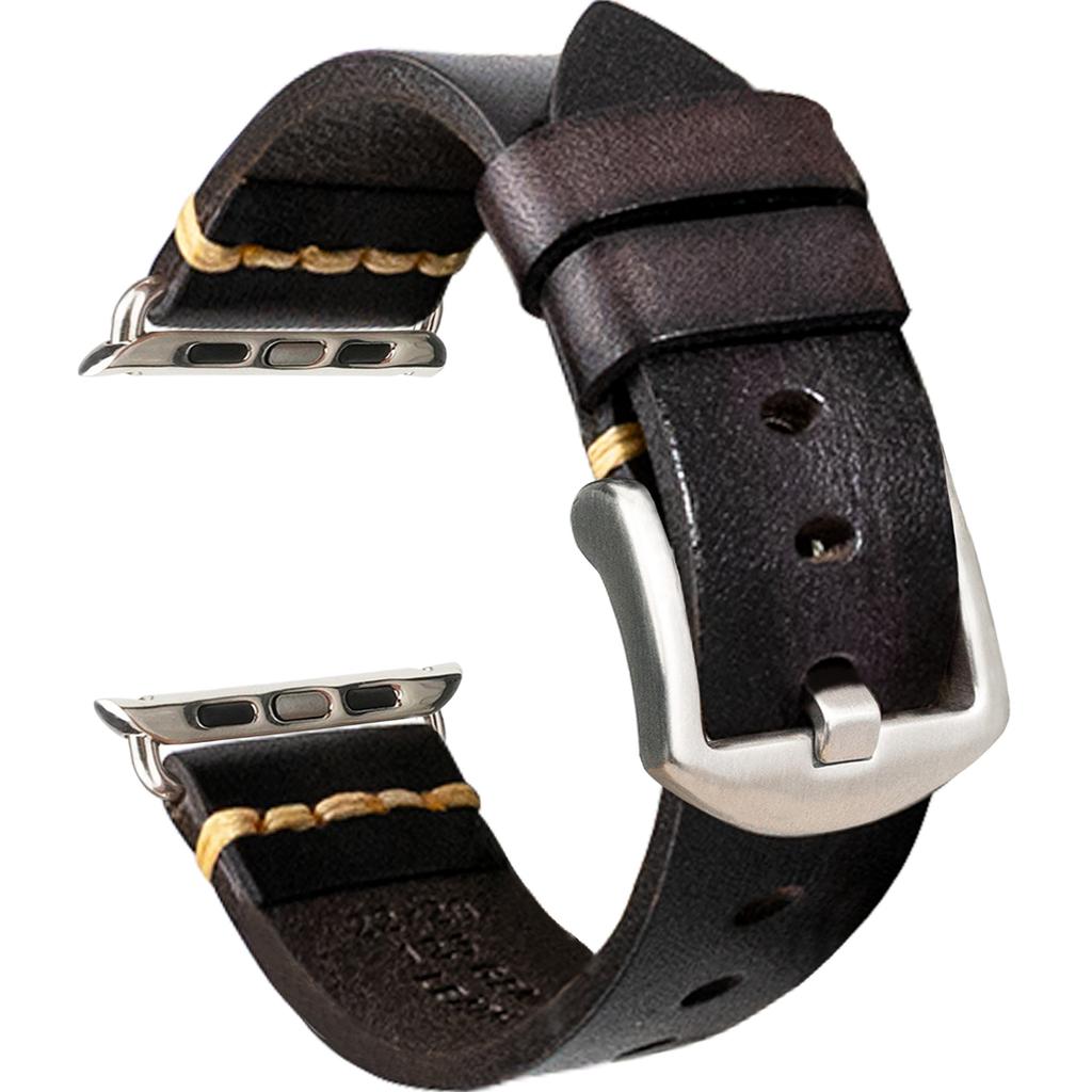 Anwendbar auf Urtla Apple Watch Armband Apple78Se Handgefertigt Retro Erste Schicht Echtes Rindsleder 49mm Uhrarmband