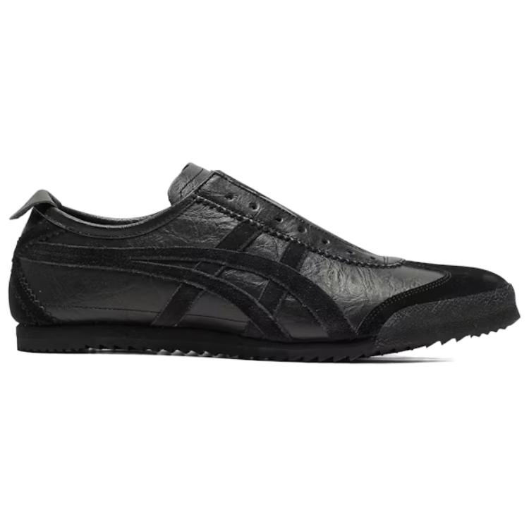 ONITSUKA TIGER Mexico 66 Slip-On Deluxe Comfortable Versatile Non-Slip Durable Low-Top Casual Shoes Unisex Casual Shoes Black 1181A607-001