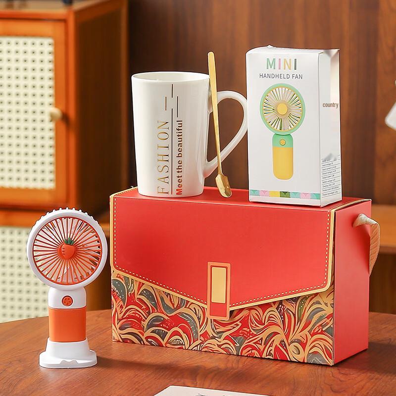 Ceramic Mug Gift Set with Fan