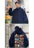 Trendy Brand Men's Hooded Sweatshirt - Pure Cotton, Loose Fit, Spring/Autumn, American/European Size, Casual Pullover Jacket