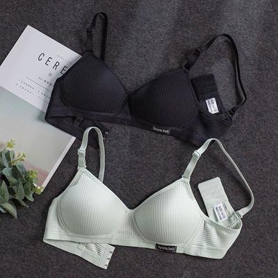 Solid Simple Women's Bras Backless Back Buckle Push Up Bras For Female Lingerie Girls Bras Wireless Fashion Lady Bras
