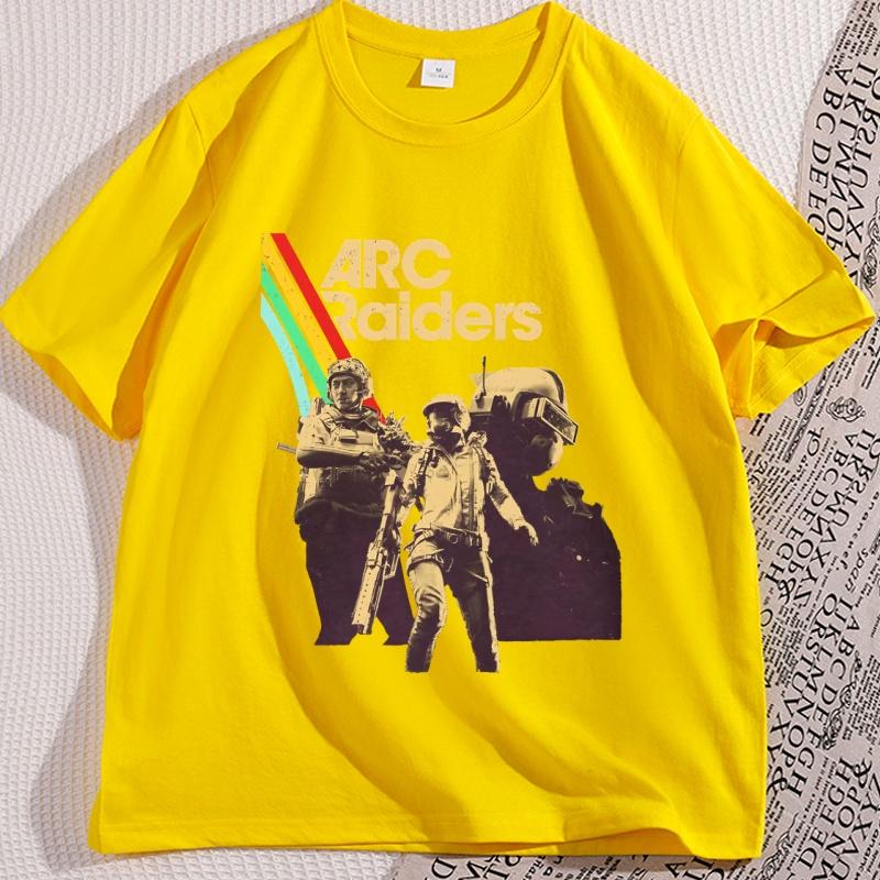 Arc Raiders Tshirt Video Game Cotton Graphic Tee Short Sleeve Crew Neck Y2K Streetwear Funny Style Tee Men Tshirt Clothes