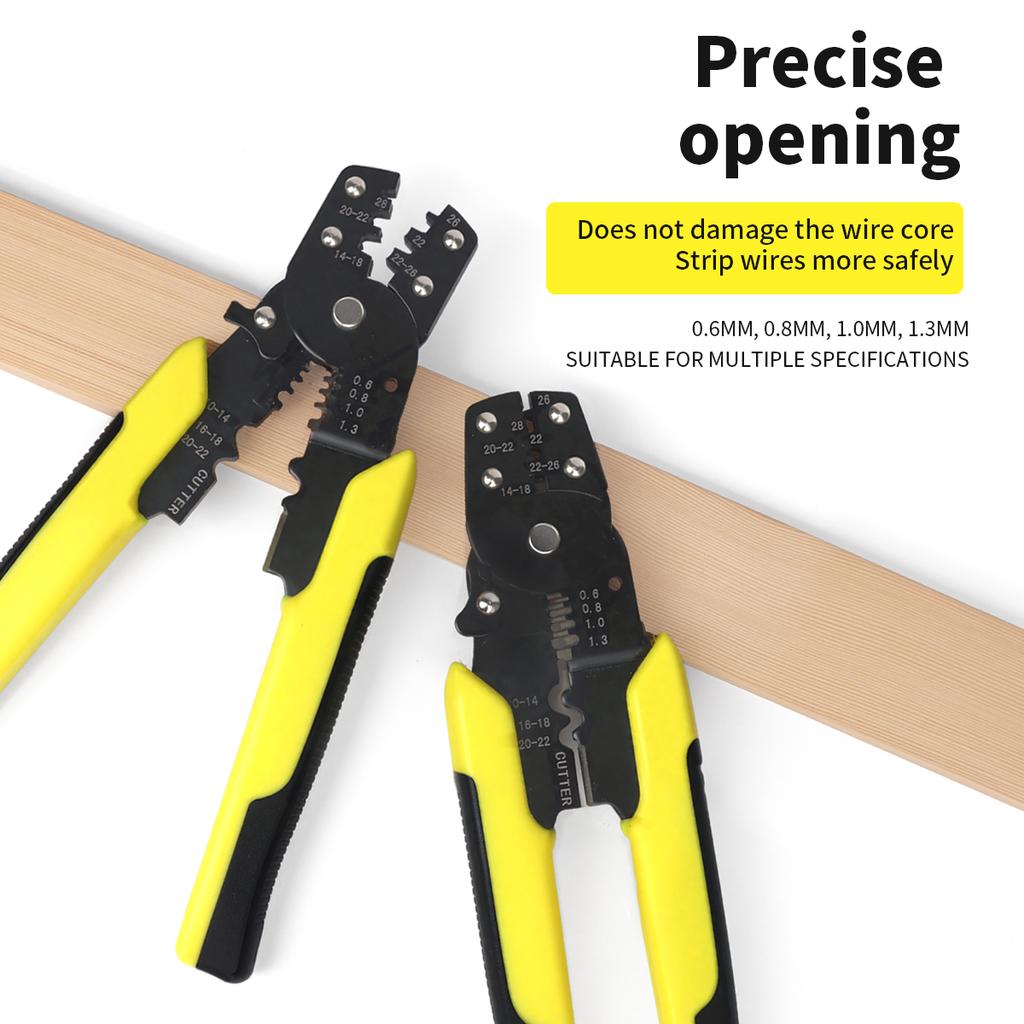 8" 4-in-1 Multifunktionale Abisolierzange 0,6-1,3 mm Klemmen Crimpzange Kupfernasen Crimpklemmen Elektroklemme