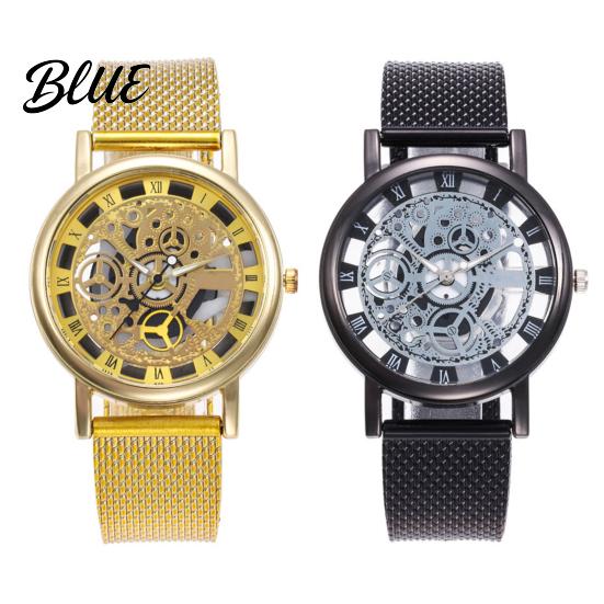 Precise Quartz Watch Men Hollow Round Dial Vintage Casual Formal