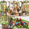 Wooden DIY Miniature House Kit With Garden Theme 1:24 Scale Architectural Model Adults Includes Lights Assembly Tools