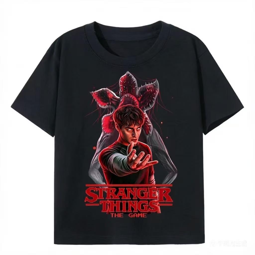 Summer Fashion Printed Boys and Girls Short Sleeve Classic T-Shirt Gift 100