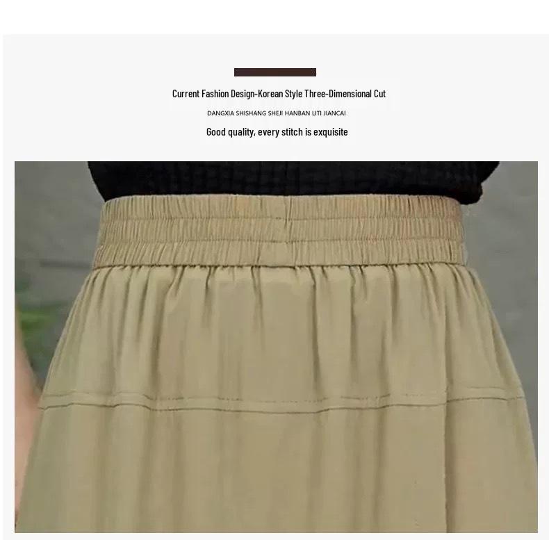 Hohe Taille Sommer Sonnenschutz Rockhose für Damen - Schlitz, Schlankmachend und Design für breite Hüften