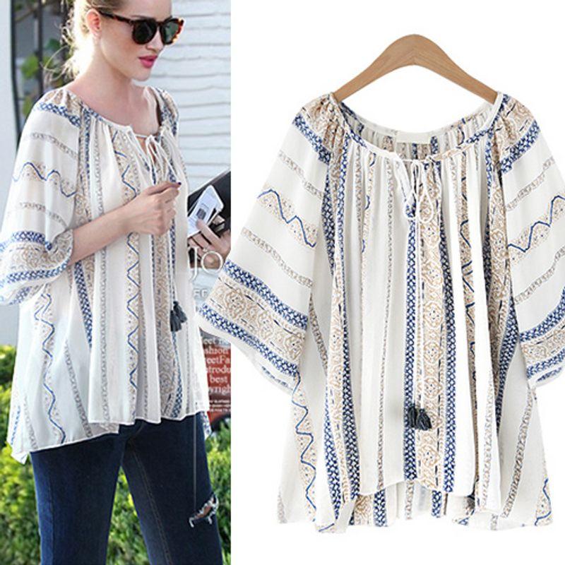 

Women Summer European and American Women s Clothing plus Size Loose T-shirt Blue XXXXXL